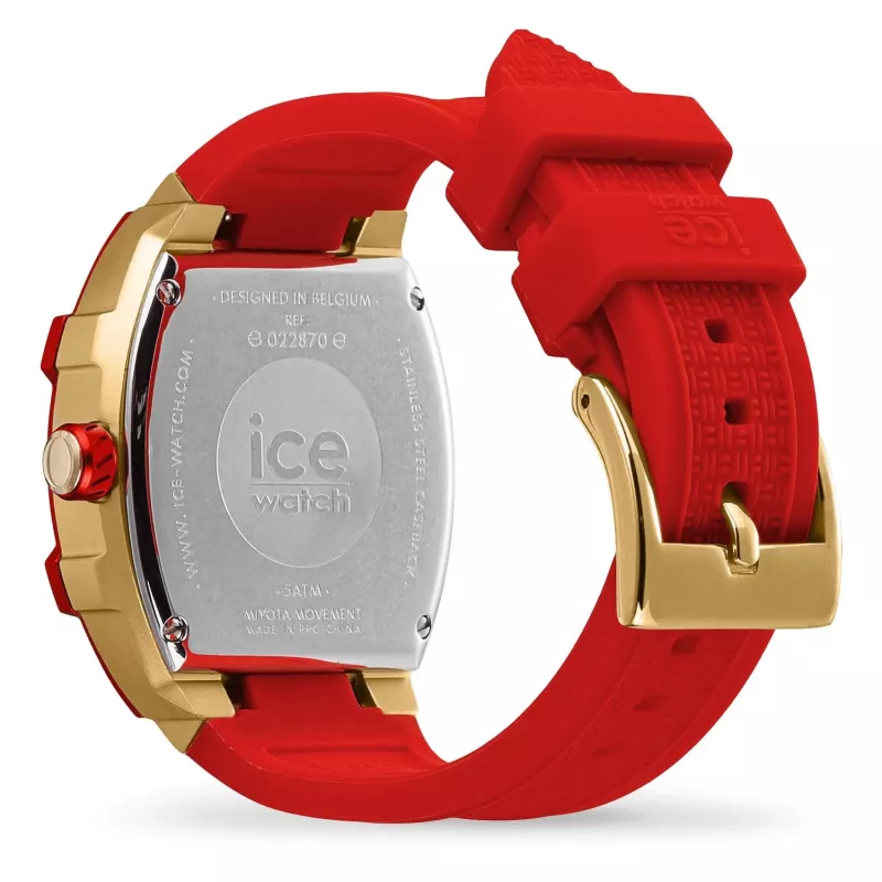 ICE Reloj de mujer 22870 (35mm) - Correa de silicona rosa, cuarzo analógico, 10 ATM sumergible