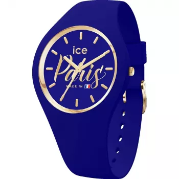 ICE reloj para mujer 23249 (34 mm) – analógico de cuarzo, correa de silicona, rosa y blanco