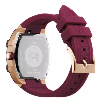 ICE Reloj de mujer 23806 (45mm) - Correa de silicona rosa, cuarzo analógico, 10 ATM sumergible