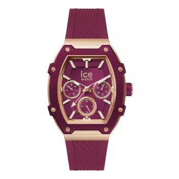 ICE Reloj de mujer 23806 (45mm) - Correa de silicona rosa, cuarzo analógico, 10 ATM sumergible