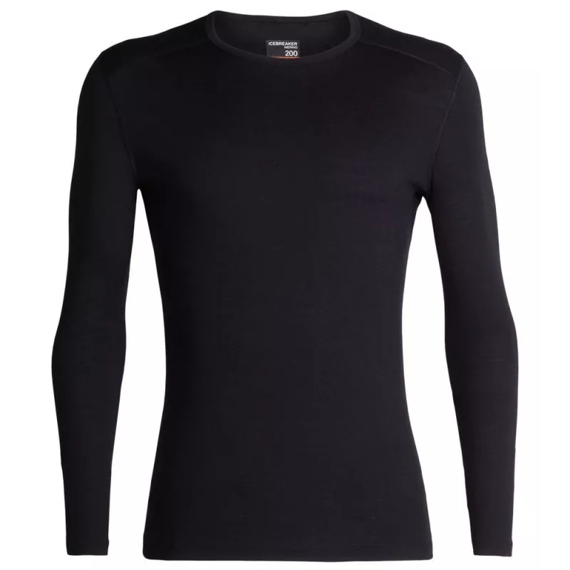 Icebreaker 200 Oasis L/S Crewe - Negro