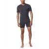 Icebreaker Anatomica S/S Crewe Camiseta Primera Capa - Black/Monsoon - Talla M