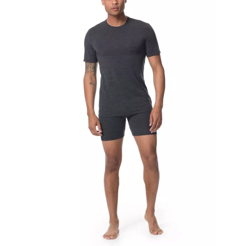 Camiseta térmica de manga corta con cuello redondo Icebreaker Anatomica – Negro/Monsoon – XL