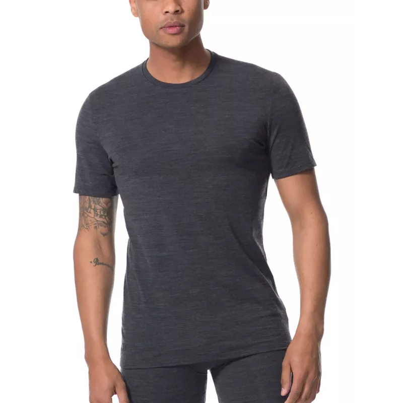 Camiseta térmica de manga corta con cuello redondo Icebreaker Anatomica – Negro/Monsoon – XL