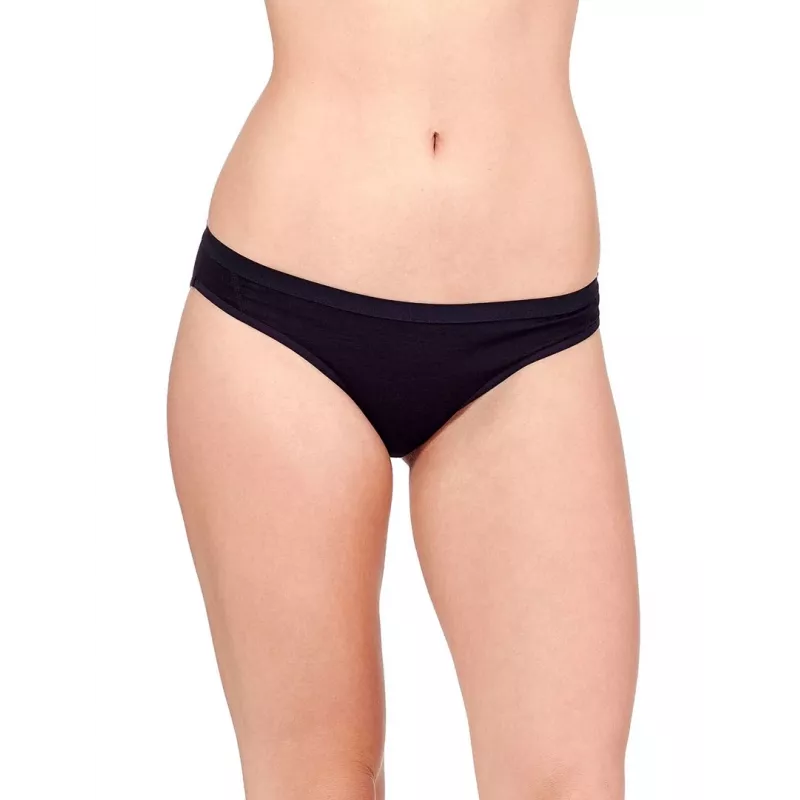 Icebreaker Hombre 103164001 Bragas tipo bikini de lana merino Negro