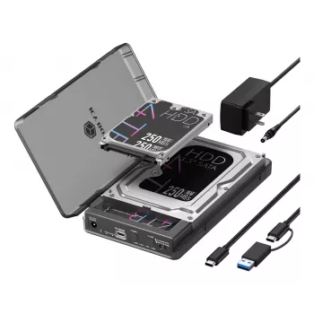 ICY BOX base de acoplamiento y clonación para SSD M.2 NVMe y SATA de 2,5/3,5