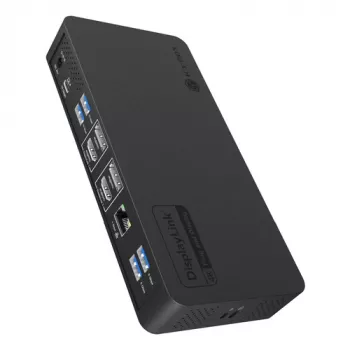 Docking station ICY BOX Heart Dock 2255 11 en 1, DisplayLink DL-6950, 2x HDMI/DP 4K@60Hz, Power Delivery 96W, Gigabit LAN, USB-C/A 10Gbps