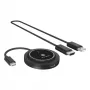Icy Box IB-WL101 Kit extensor HDMI inalámbrico - transmisor y receptor USB-C a HDMI, Full HD 1080p, alcance 30m, Negro