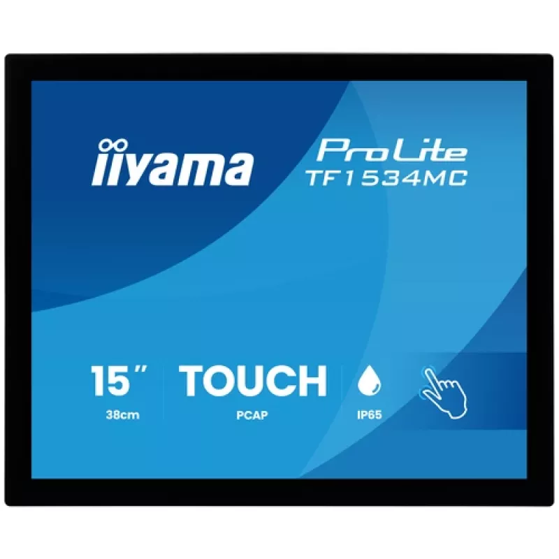 IIYAMA ProLite TF1534MC-B8X monitor táctil XGA TN de 15 pulgadas, HDMI, DP, VGA, USB