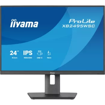 IIYAMA ProLite XB2495WSC-B1 Monitor 24.1 inch WUXGA IPS 100Hz con hub USB-C, altura ajustable, VESA, altavoces