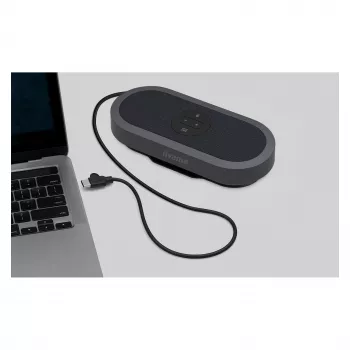 IIYAMA WP-MEET03M Transmisor de presentación inalámbrico con matriz de 8 micrófonos, 4K UHD, USB-C, negro