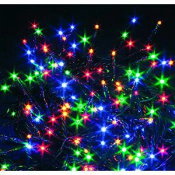 iLike 100 luces de cadena multicolor cable verde 3m