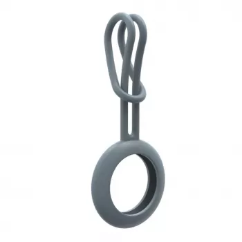 iLike AirTag funda llavero de silicona gris azul