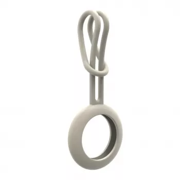iLike AirTag Funda Silicona con Llavero Blanco
