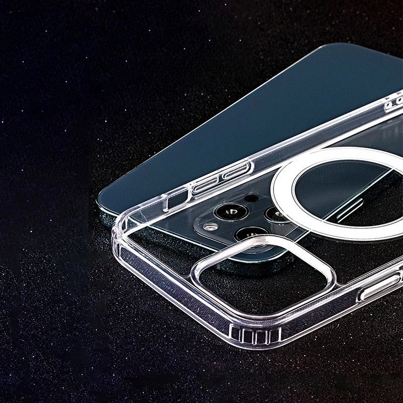 iLike Funda Mag Anti Shock 1,5 mm para Samsung Galaxy A17 4G / A17 5G transparente Big Hole