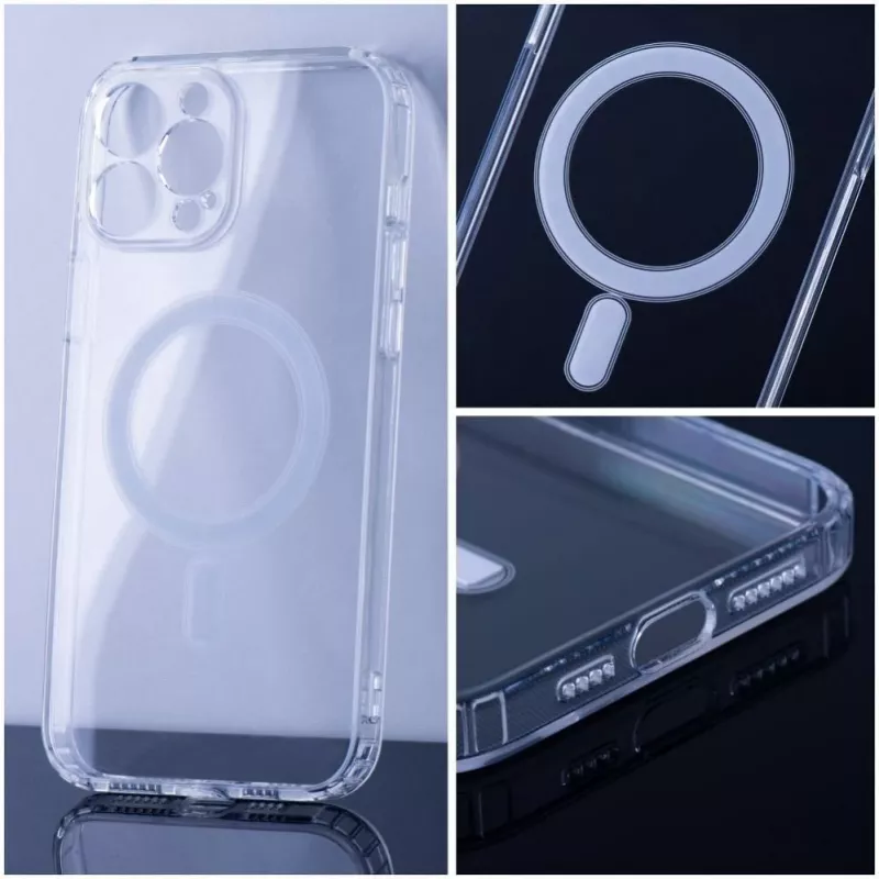 Funda iLike para iPhone 16 Pro Clear Mag Cover (STR) compatible con MagSafe transparente