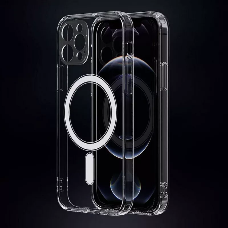 Funda iLike para iPhone 16 Pro Clear Mag Cover (STR) compatible con MagSafe transparente