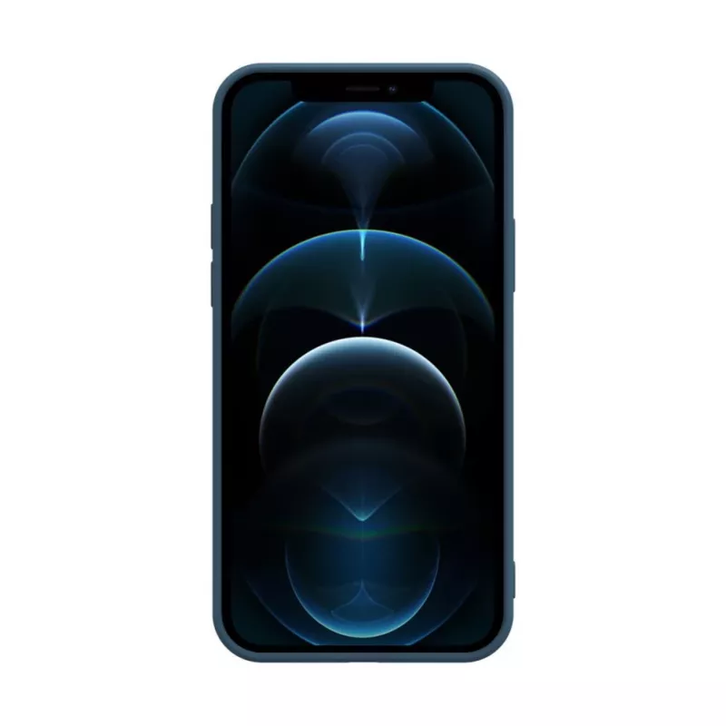 iLike Apple iPhone 12 Pro Max Funda de silicona Nano azul medianoche