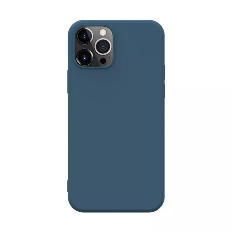 iLike Apple iPhone 12 Pro Max Funda de silicona Nano azul medianoche