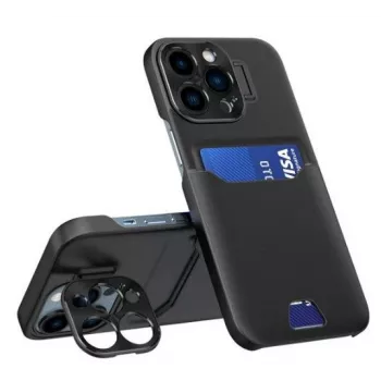 Funda tipo libro con soporte y tarjetero de piel iLike para Apple iPhone 14 Pro negra
