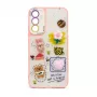 iLike Apple iPhone 15 Pro Funda EPOXY CARTOON Rosa