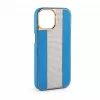 iLike Apple iPhone 15 Pro Max Funda Diamonds and Leather Azul