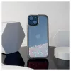 iLike Apple iPhone 15 Funda de Silicona Water Glitter Rosa