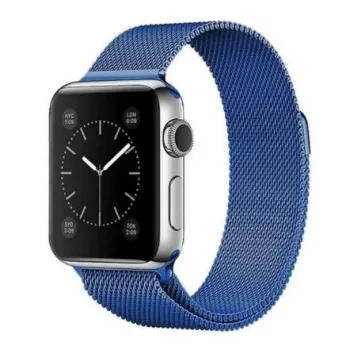 Correa magnética iLike para Apple Watch 7 45mm Magnetic Band Bracelet azul
