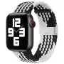 iLike Apple Watch 38/40/41mm Correa de Tela Trenzada Negra Blanca