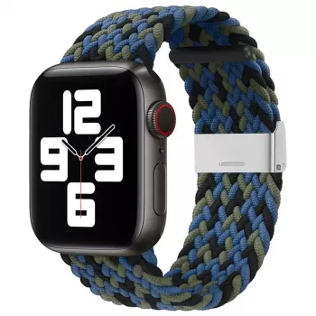 Correa de tejido trenzado iLike para Apple Watch 38/40/41mm azul