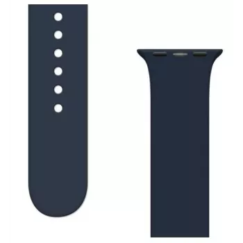 iLike Correa de reloj de silicona APS para Apple Watch Ultra/8/7/6/5/4/3/2/SE (45/44/42mm) - Azul oscuro