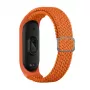 Correa de tejido trenzado iLike para Xiaomi Mi Band 3/4/5/6 - naranja
