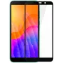 iLike Huawei Y5p Protector de pantalla de cristal templado 2.5D con bordes curvos - Marco negro Full Glue