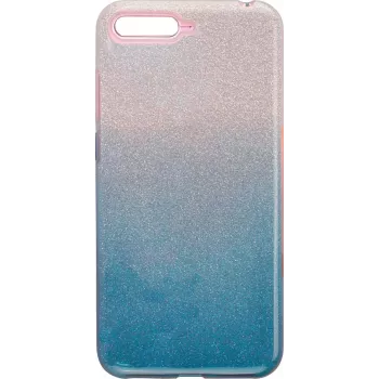iLike Huawei Y6 2018 Funda 3en1 Gradient Glitter Azul