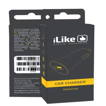 iLike Cargador de coche ICC01 Blanco