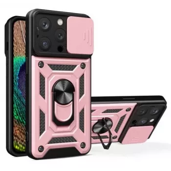 iLike iPhone 14 Pro Max Armor Camshield funda rosa