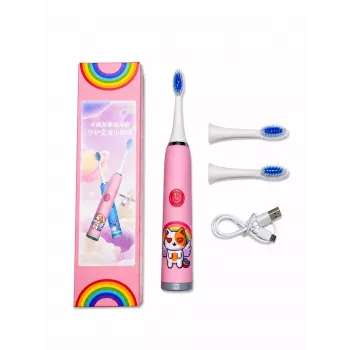 iLike Kids W3 Cepillo de dientes eléctrico (a pilas) +3 cabezales Rosa