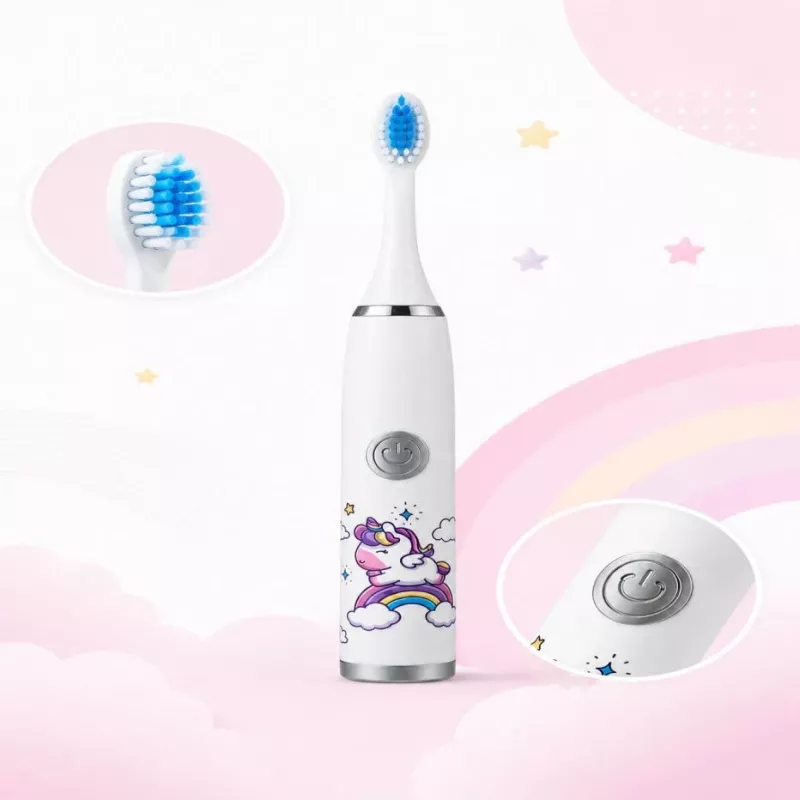 iLike Kids W3 Cepillo de dientes eléctrico (a pilas) +3 cabezales Blanco