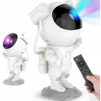 iLike Lámpara de proyección estelar LED astronauta SM4 blanca