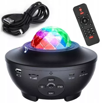 iLike proyector de estrellas LED con 21 efectos negro