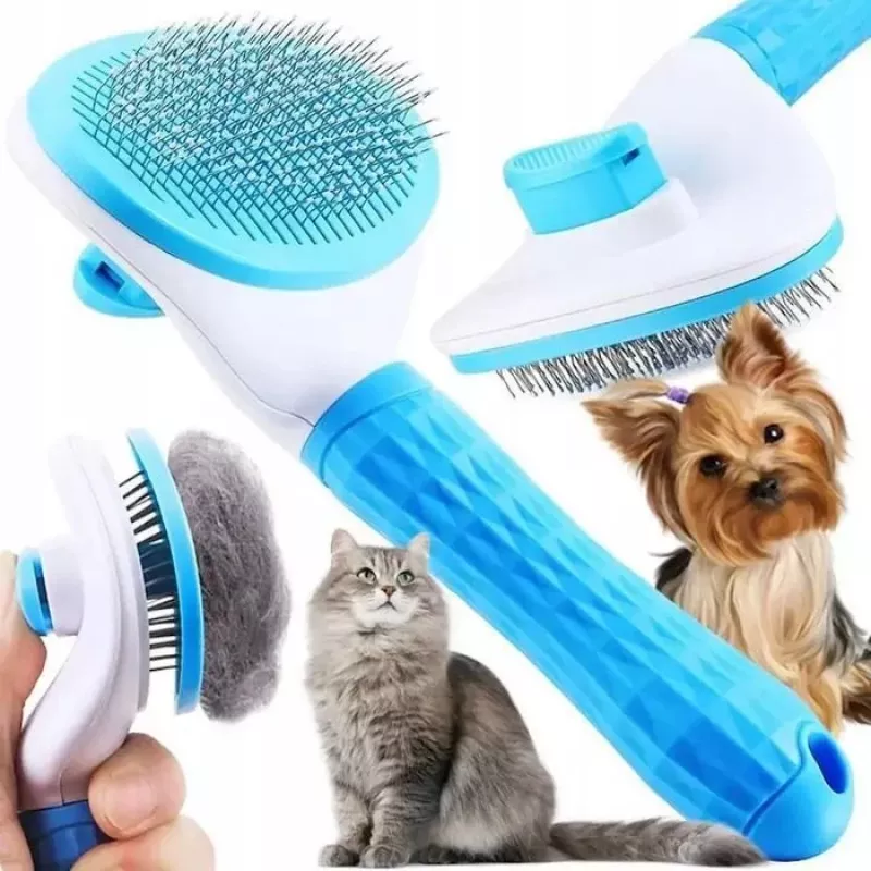 iLike Pet Peine inteligente para mascotas para perros y gatos – cepillo desenredante de silicona suave para pelo de 15–25 mm