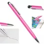 iLike PN1 Lápiz táctil capacitivo universal 2 en 1 con bolígrafo para smartphone y tablet - Rosa