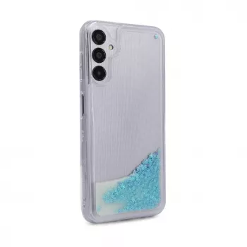 Funda de silicona iLike Water Glitter azul para Samsung Galaxy A14 5G