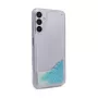 Funda de silicona iLike Water Glitter azul para Samsung Galaxy A14 5G