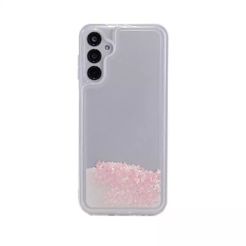 iLike Samsung Galaxy A14 5G Funda de Silicona Water Glitter Rosa