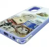 iLike Samsung Galaxy A15 Funda Epoxy Cartoon morada blanca