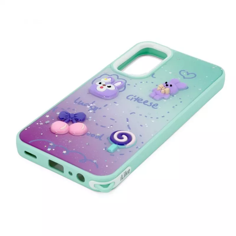 Funda Epoxy Cartoon iLike para Samsung Galaxy A15, menta