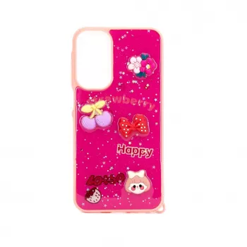 iLike Funda Epoxy Cartoon para Samsung Galaxy A15 Rojo Rosa