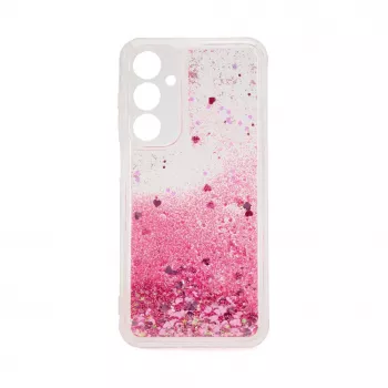 iLike Samsung Galaxy A15 Funda de Silicona Water Glitter Rosa
