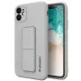 iLike Samsung Galaxy A22 5G Funda con soporte Kickstand de silicona gris